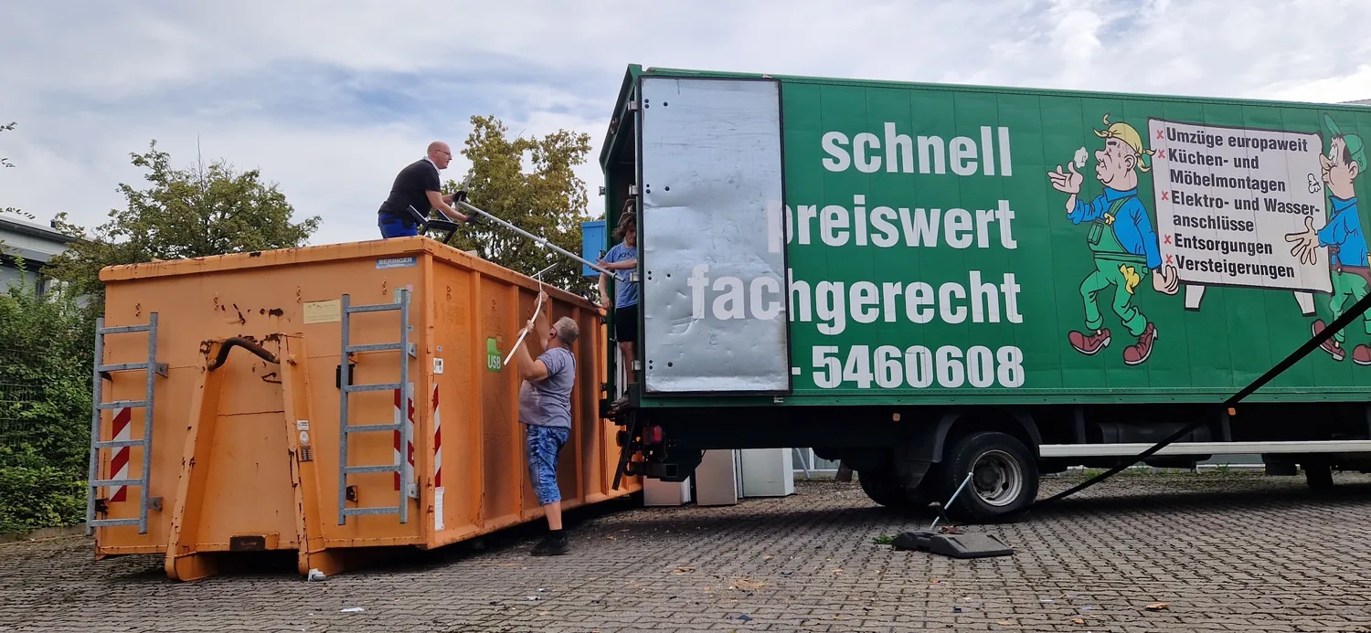 LKW-Einsatz mit zusätzlicher Logistik